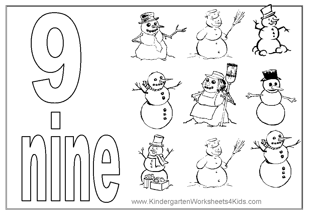 Number Coloring Pages - 1 - 10